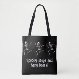 Spookachtige stappen en benige beats! tote bag