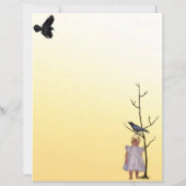 Spookachtige Talia met Raven Halloween Stationery (Achterkant)