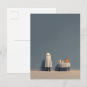 Spookachtige Tea Party-vibes Uitnodiging Briefkaart (Voorkant / Achterkant)