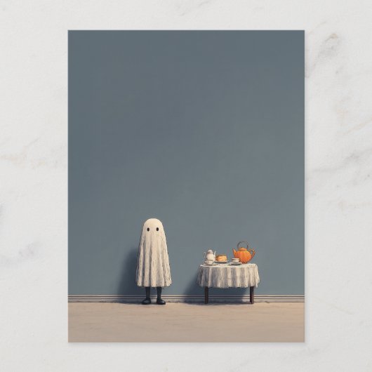 Spookachtige Tea Party-vibes Uitnodiging Briefkaart (Voorkant)