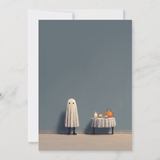 Spookachtige Theepartij Sfeer Kaart (Voorkant)