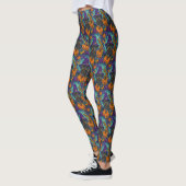 Spookachtige Tibetaanse Terriër Hond Halloween Hek Leggings (Links)