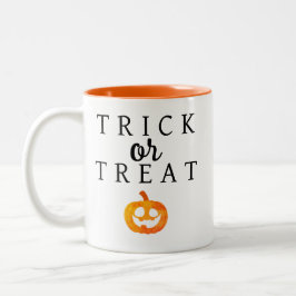 Spookachtige Trick or treat Jack-o'-lantaarn Hallo Tweekleurige Koffiemok
