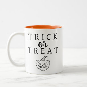 Spookachtige Trick or treat Jack-o'-lantaarn Hallo Tweekleurige Koffiemok