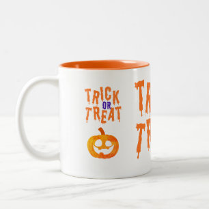 Spookachtige Trick or treat Jack-o'-lantaarn Hallo Tweekleurige Koffiemok