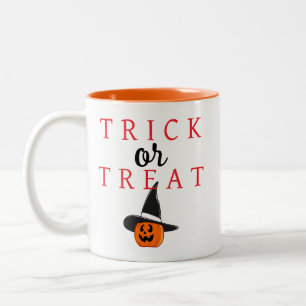 Spookachtige Trick or treat Jack-o'-lantaarn Hallo Tweekleurige Koffiemok