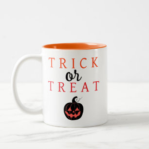 Spookachtige Trick or treat Jack-o'-lantaarn Hallo Tweekleurige Koffiemok