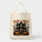 Spookachtige trick or treat nacht in een spookhuis tote bag (Voorkant)