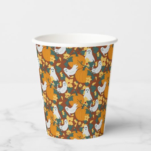 spookachtige tuin papieren bekers (Voorkant)