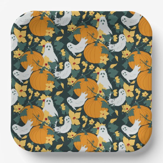 spookachtige tuin papieren bordje (Voorkant)