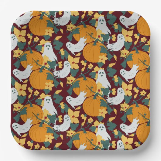 spookachtige tuin papieren bordje (Voorkant)