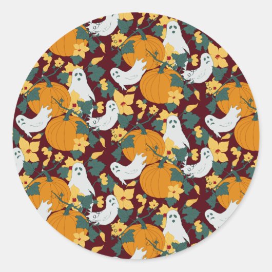 spookachtige tuin ronde sticker (Voorkant)