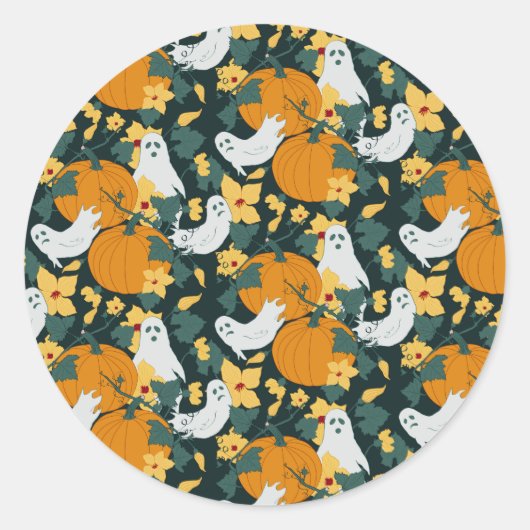 spookachtige tuin ronde sticker (Voorkant)