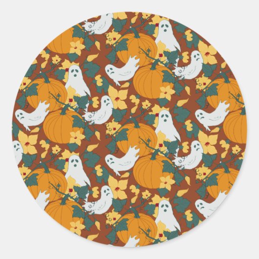 spookachtige tuin ronde sticker (Voorkant)