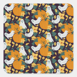 spookachtige tuin vierkante sticker