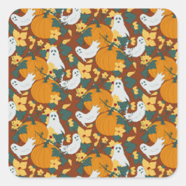 spookachtige tuin vierkante sticker