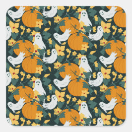 spookachtige tuin vierkante sticker