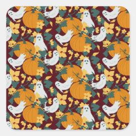 spookachtige tuin vierkante sticker