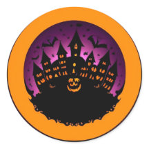 Spookachtige Verlaten Kasteel Silhouet Halloween