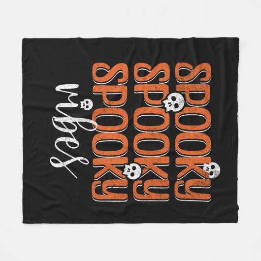 Spookachtige vibes fleece deken (Voorkant (Horizontaal))