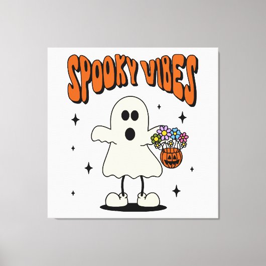 Spookachtige vibes geest canvas afdruk (Voorkant)