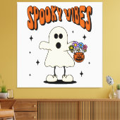 Spookachtige vibes geest canvas afdruk (Insitu (Woonkamer))