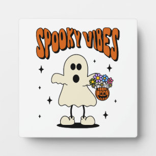 Spookachtige vibes geest fotoplaat