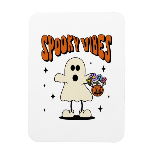 Spookachtige vibes geest magneet (Verticaal)