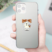 Spookachtige vibes geest sticker (Telefoon)