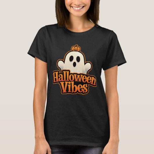 Spookachtige vibes halloween t-shirt (Voorkant)