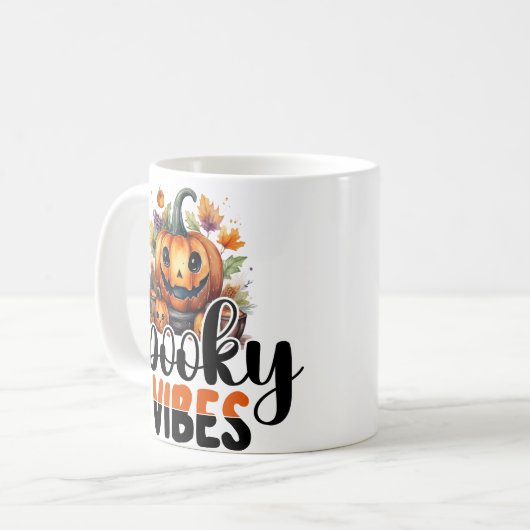 Spookachtige vibes koffiemok (Voorkant links)