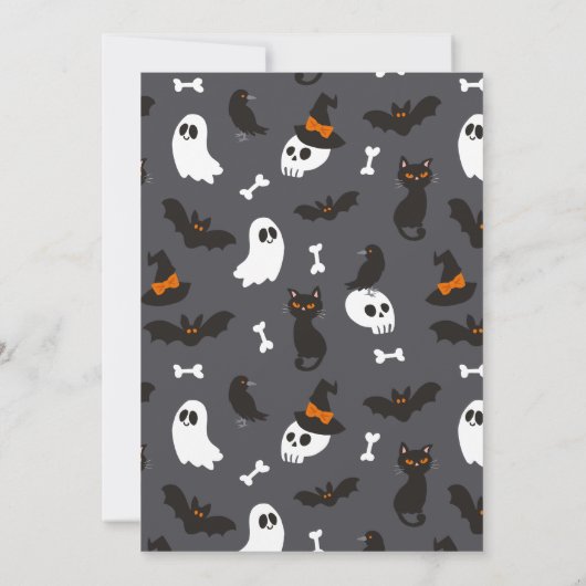 Spookachtige viering Kinder Halloween Verjaardag Kaart (Achterkant)