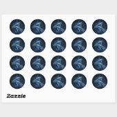 Spookachtige Vissen Ronde Sticker (Vel)