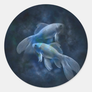 Spookachtige Vissen Ronde Sticker