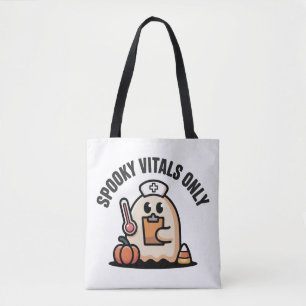 Spookachtige Vitals Alleen Geest Verpleegster Hall Tote Bag