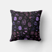 Spookachtige vleermuizen & griezelige gezichten Ha Kussen (Achterkant)