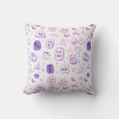 Spookachtige vleermuizen & griezelige gezichten Ha Kussen (Voorkant)