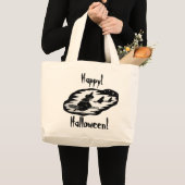 spookachtige vliegende heks op broomsticks hallowe grote tote bag (Voorkant (product))