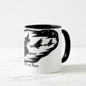 spookachtige vliegende heks op broomsticks hallowe mok (Voorkant rechts)