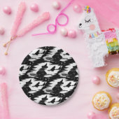 spookachtige vliegende heks op broomsticks hallowe papieren bordje (Feest)