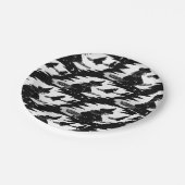 spookachtige vliegende heks op broomsticks hallowe papieren bordje (Gekanteld)