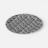 spookachtige vliegende heks op broomsticks hallowe papieren bordje (Gekanteld)