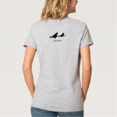 spookachtige vliegende heks op broomsticks hallowe t-shirt (Achterkant)