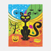 Spookachtige wind kat fleece deken (Voorkant)