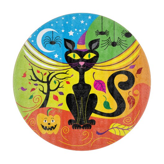 Spookachtige wind kat snijplank (Voorkant)