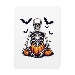 Spookachtige zwangere skelet Halloween-zwangerscha Magneet
