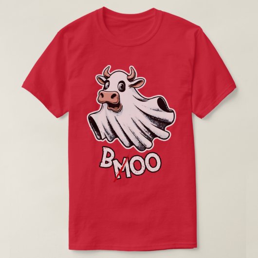 SpookaMoo Halloweens Schattigee Koe 1 T-shirt (Design voorkant)