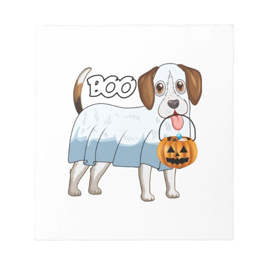 Spookbeagle Halloween-hond Notitieblok (Voorkant)