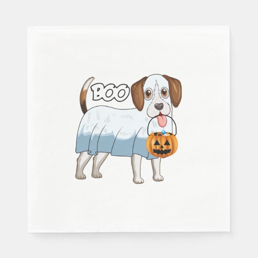 Spookbeagle Halloween-hond Servet (Voorkant)