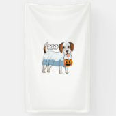 Spookbeagle Halloween-hond Spandoek (Verticaal)